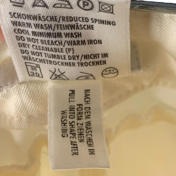 ESCADA Pants Womens Sz 12 Creamy White Straight Leg Cotton Jean Mid-Rise Stretch - Picture 10 of 10